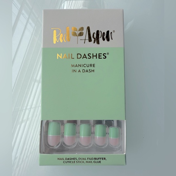 Red Aspen Other - NWT Red Aspen Nail Dashes Medium Square - Walk and Talk, Trudy - Mint Green Pink